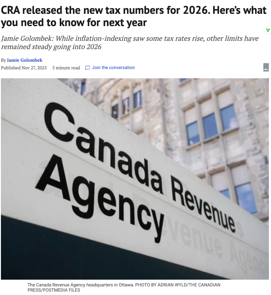 好消息！CRA公布2026年10项税务福利！增加牛奶金、GST退税金！影响每个打工人- 本地新闻- 加拿大新闻- 约克论坛