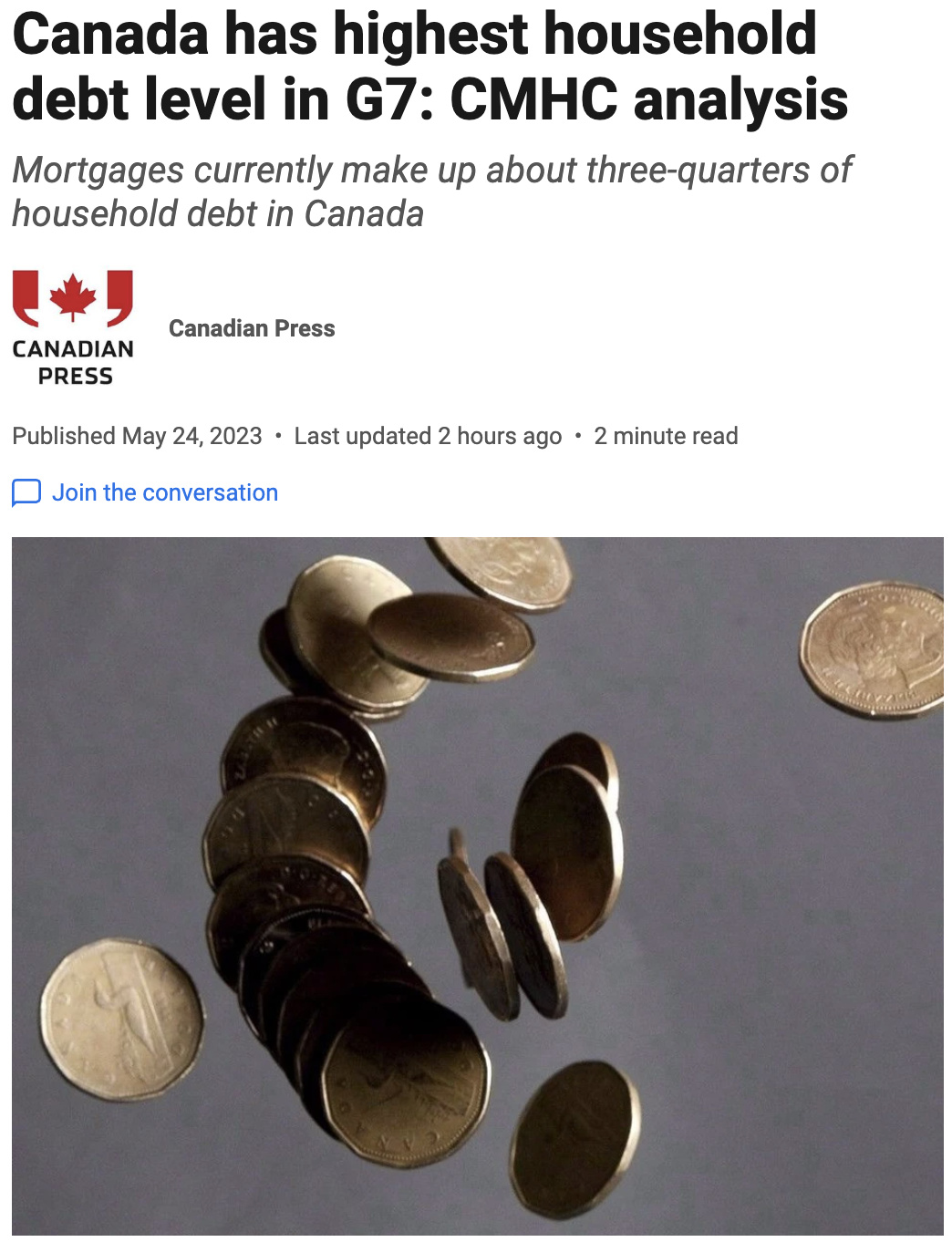 恐怖！加拿大家庭债务在是全国GPD的107%！全是房贷惹的祸！ - 本地新闻- 加拿大新闻- 约克论坛